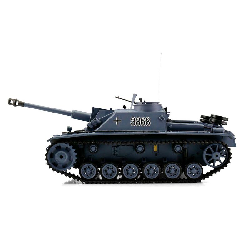 1/16 Sturmgeschütz III vers. G grey BB+IR (metal tracks)