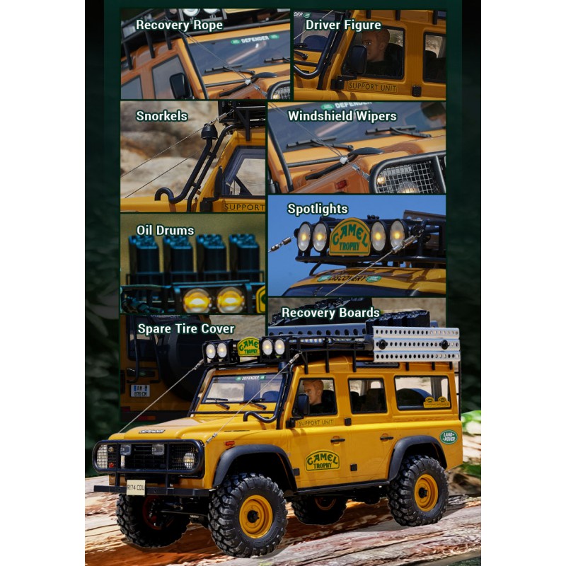 1/10 Land Rover Defender 110 FCX10 Scaler ARTR kit (RS) - Yellow
