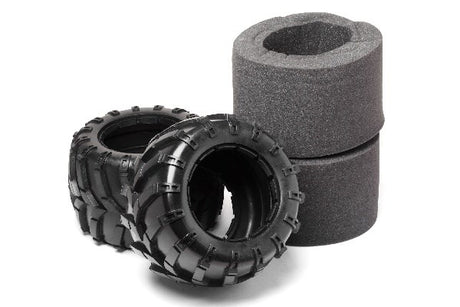 Tyres w/Inserts 2 Pcs (Blackout MT)