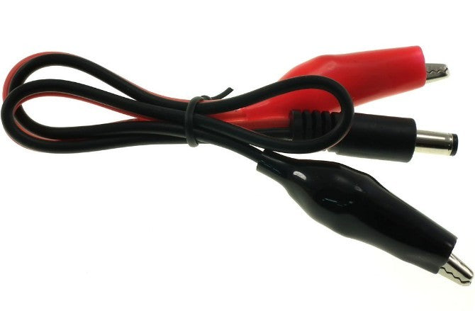 Kabel til ladning: DC stik til krokodille stik
