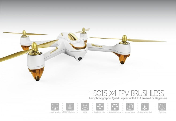 Hubsan H501S X4 FPV Brushless 220x220, HD-Kamera, GPS, Follow Me