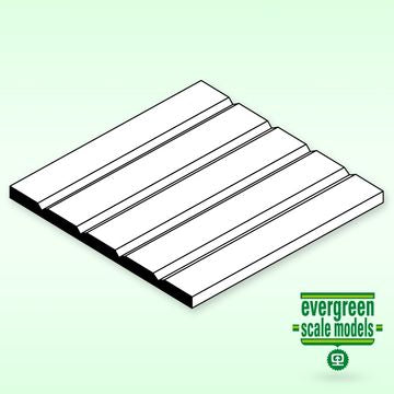 Evergreen 4040 - V-groove Sheet 1x150x300mm 1.0 space