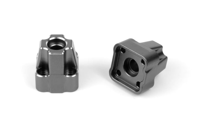 Aluminum Rear Hub Set (Gunmetal/2pcs)