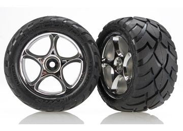 Traxxas 2478R Tires &amp; Wheels Anaconda/Tracer Chrome 2.2" Rear (2)