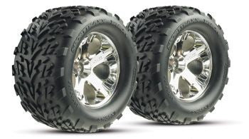 Traxxas 3669 Tires &amp; Wheels Talon/All-Star Chrome 2.8" (2)
