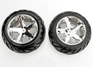 Traxxas 3773 Tires &amp; Wheels Anaconda/AllStar Chrome 2,8" Rear (2)