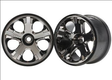 Traxxas 5577A Wheels All-Star Black Chrome 2.8" (Nitro Front) (2)