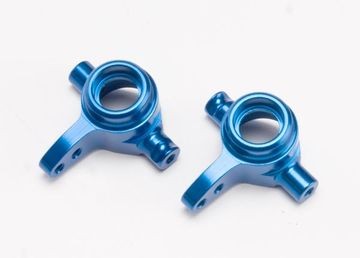 Traxxas 6837X Steering Blocks Alu Blue L+R (2)
