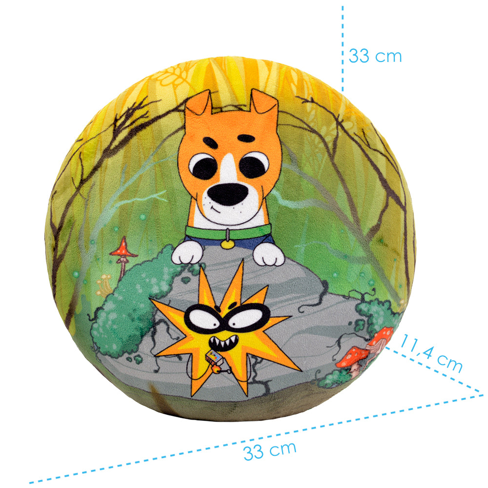 WP MERCHANDISE Patron the Dog (cartoon) - Dog Patron &amp; Bubuh decorative pillow