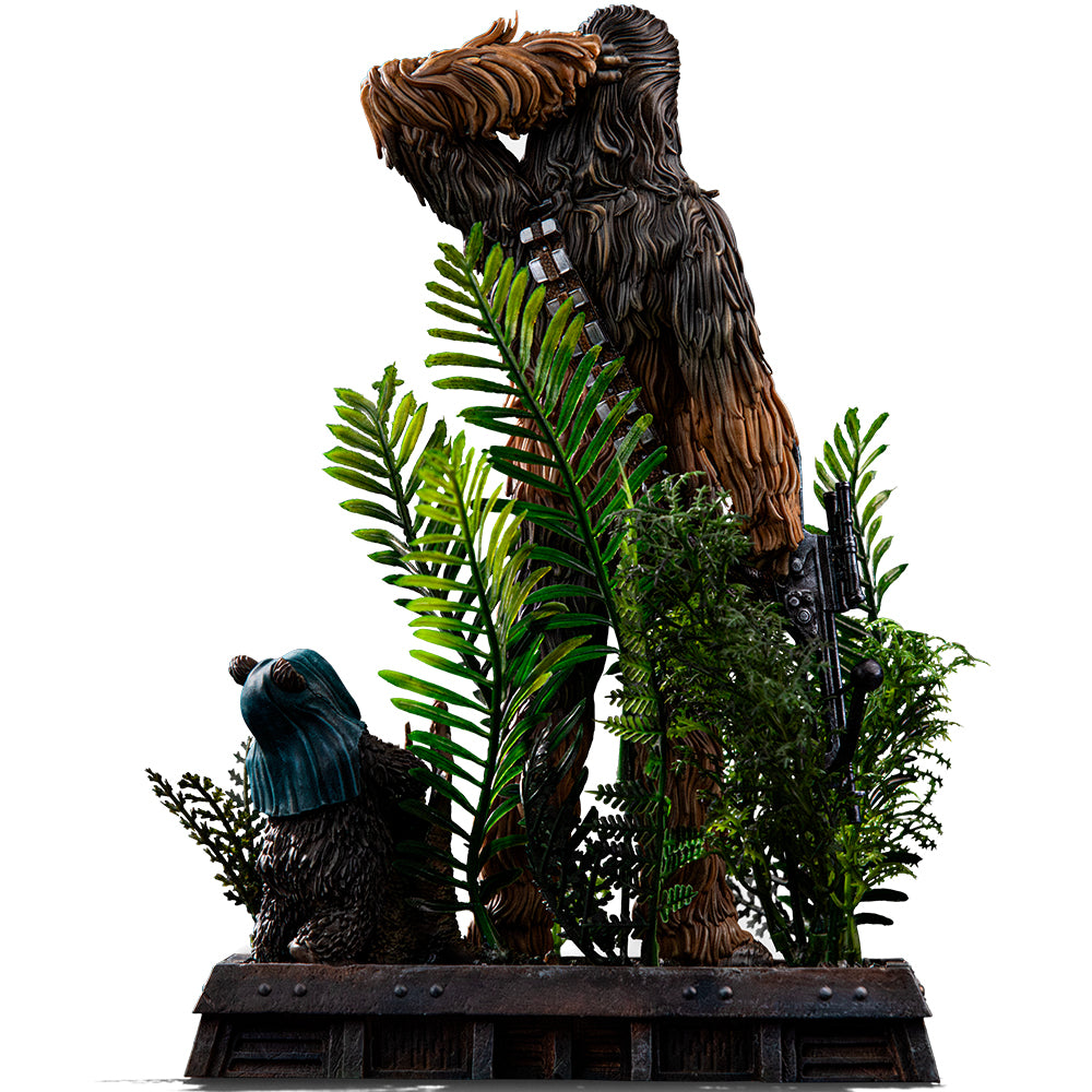 Iron Studios Star Wars Episode Vi - Chewbacca And Tokkat Statue Art Scale 1/10