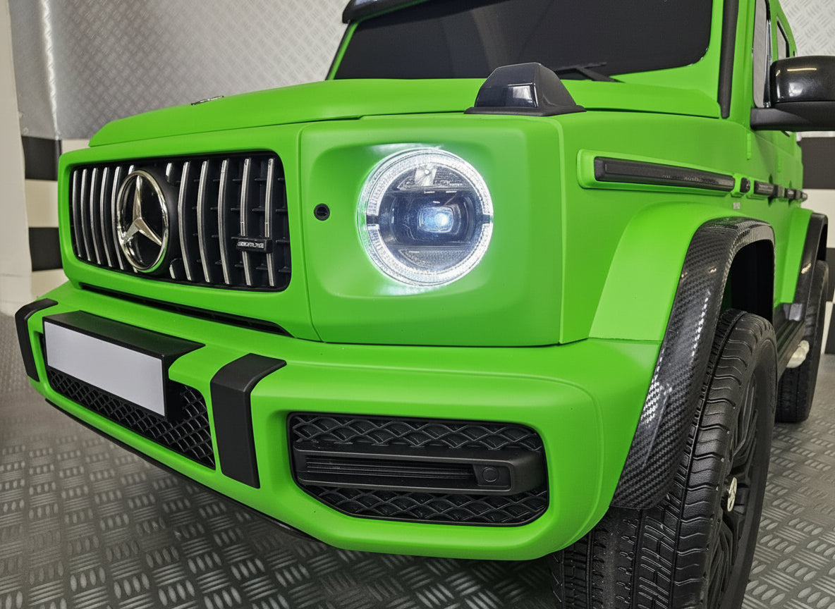 Mercedes-Benz G63 AMG 24V electric car for kids – 2 seats, matt green