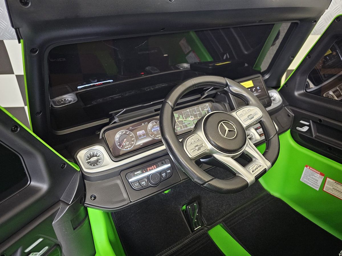 Mercedes-Benz G63 AMG 24V electric car for kids – 2 seats, matt green