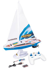 Sailboat Atlantic - remote-controlled sailboat with backup motors