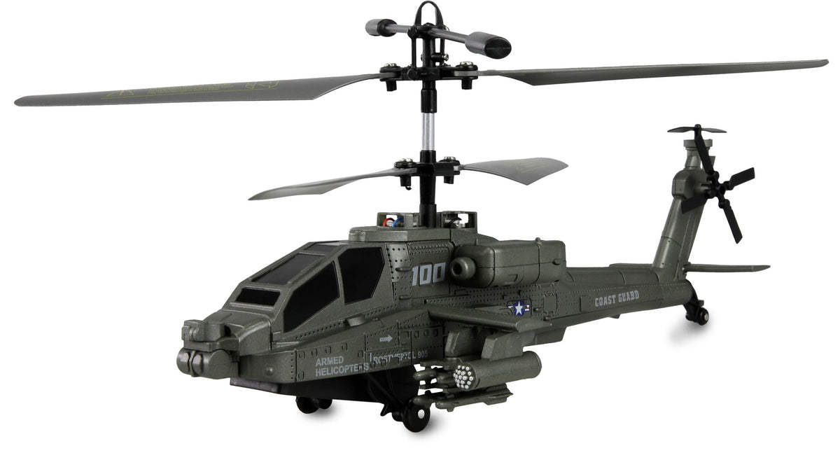 Remote-controlled Apache AH-64 Coaxial beginner helicopter – 3,5-channel RTF