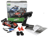 Fjernstyret Driftbil 1:24 – 4WD RTR med LED-lys - med ekstra dæk
