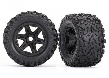 Traxxas 8672 Tires &amp; Wheels Talon EXT/Carbide Black 3.8" (2)