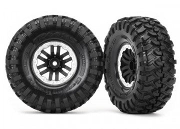 Traxxas 8272X Tires &amp; Wheels Canyon Trail/TRX-4 Black-Satin 1.9" (2)