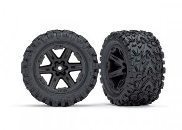 Traxxas 6773 Tires &amp; Wheels Talon Extreme/RXT Black 2.8" 4WD TSM (2)
