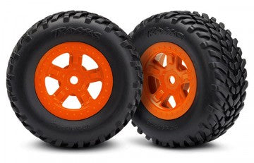 TRAXXAS 7674A Tires & Wheels SCT Orange (2)