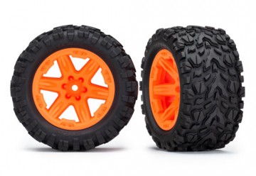 Traxxas 6774A Tires &amp; Wheels Talon Extreme/RXT Orange 2.8" 2WD Rear TSM