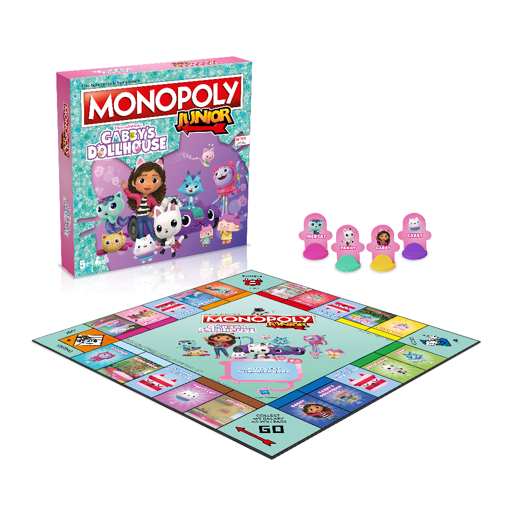 Winning Moves Gabby's Dollhouse-  Monopoly Junior English