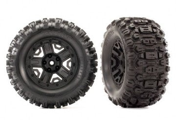 Traxxas 6792 Tires &amp; Wheels Sledgehammer Black 2.8" 4WD (2)