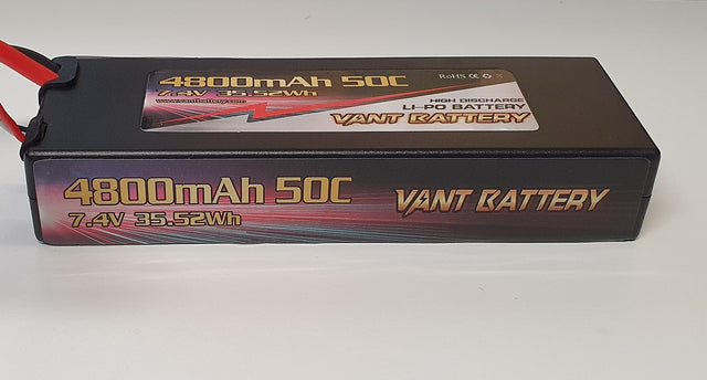 LiPo batteri 2s 7,4V 4800mAh 50c hardcase
