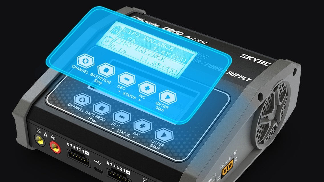 SkyRC D250 Ultimate Duo 250W - AC/DC Balance Charger / Discharger / Power Supply