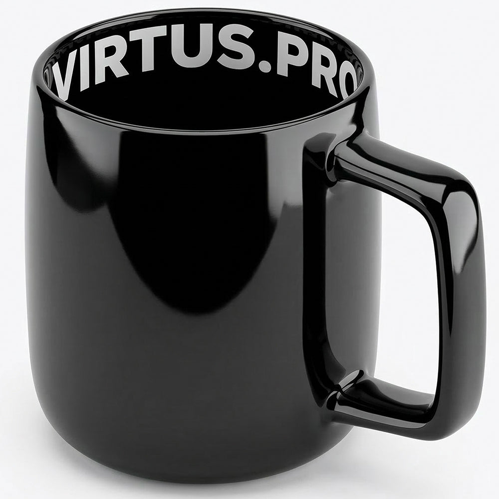 Virtus.pro Ceramic mug with logo, 430 ml, black
