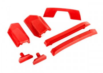 Traxxas 9510R Body Reinforcement &amp; Roof Skidpads Red Sledge