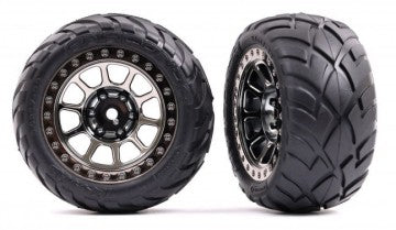 Traxxas 2478T Tires &amp; Wheels Anaconda / Black Chrome 2.2" Rear (2)