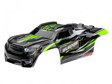 Traxxas 9511G Body Sledge Green Complete w/ Mounts &amp; Support