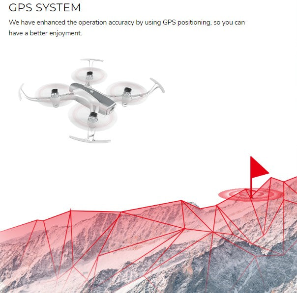 Syma W1 Pro - kameradrone m. GPS, 2 x kamera, HD, Optical flow, follow me m.v.