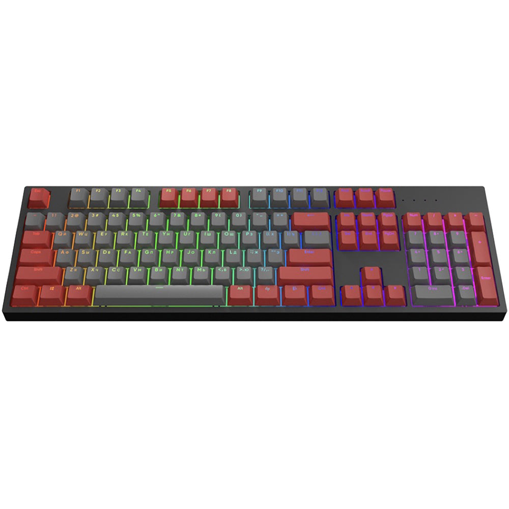 Dark Project KS-42 Keycaps PBT,  ENG/RU/UA, Gray / Red