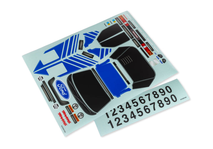 Decal Sheet Mini Rally Ford RS200 BlÃ¥