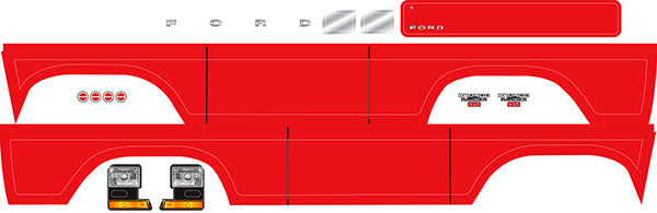TRX8078R Decal sheet 1979 Bronco Red