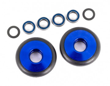 Traxxas 9461X Wheel Set Alu Blue Wheelie Bar  Drag Slash