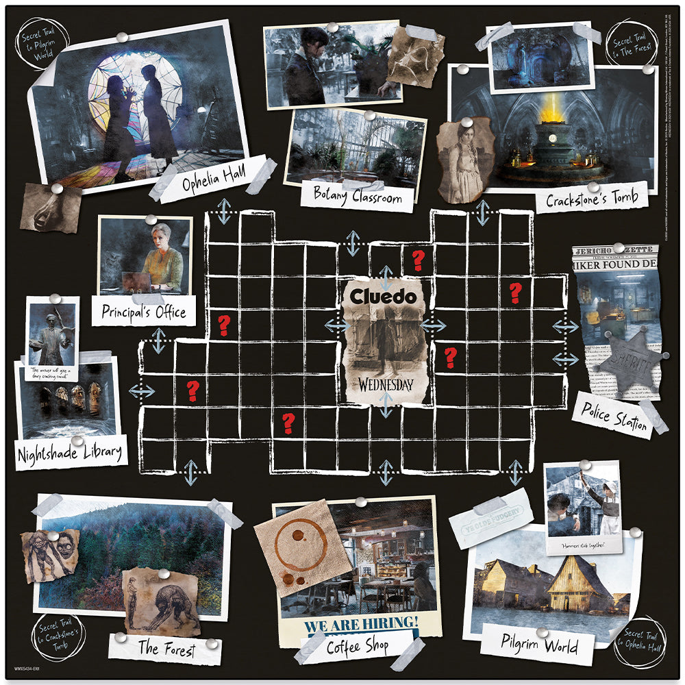 Wednesday Cluedo Mystery Board Game English