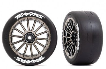 Traxxas 9375R Tires &amp; Wheels 2.0" Touring Slicks Rear (2) 4-Tec 3.0