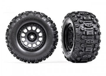 Traxxas 7876 Tires &amp; Wheels Sledgehammer/XRT Race Black (2)