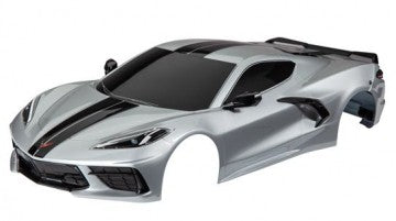 Traxxas 9311T Body Corvette Stingray Silver Complete