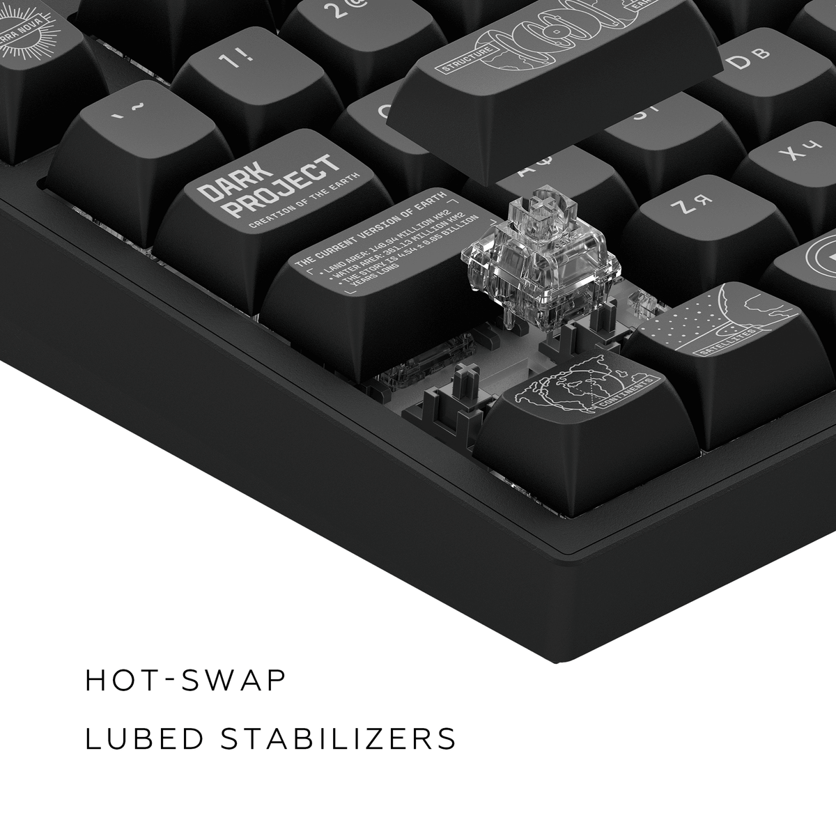 Dark Project ALU Terra Nova Black - Wireless Gaming Keyboard (ANSI UA)