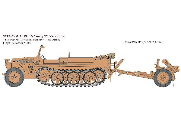 1:35 Kfz. 10 DEMAG D7 with 7,5cm Le. IG 18 + crew