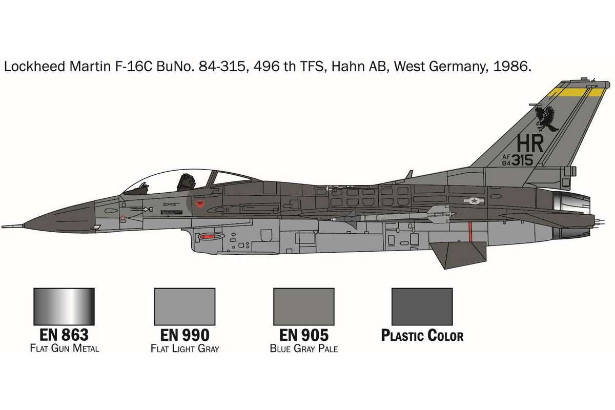 1:72 Complete modeling set F-16 C/D Night Falcon