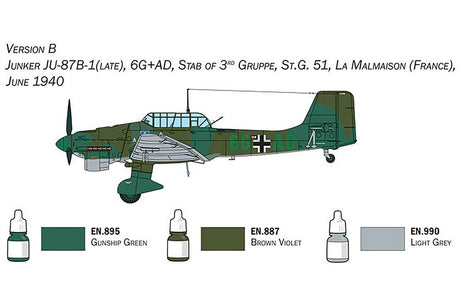 1:72 Complete modeling set Junker JU-87B Stuka