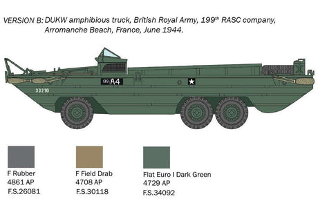 1:72 DUKW 2 ½ ton Amphibious Truck