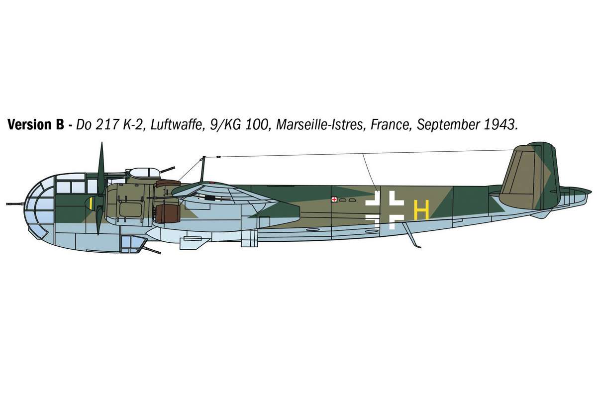 1:72 Donier DO-217 K1/K2 with Fritz-X guided bombs