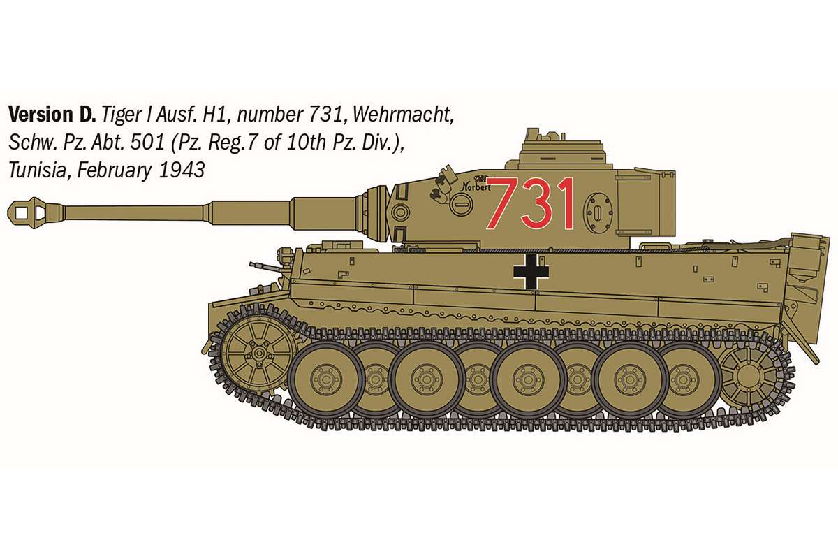 1:35 Pz. Kpfw. VI Tiger I Ausf. E/H1