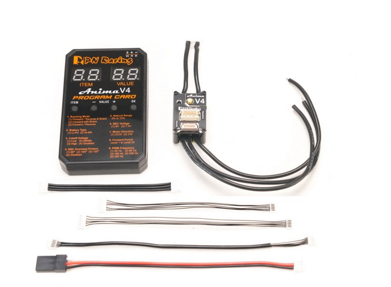 PN Racing 500840K - Anima V4 30A 1/28 Sensored Brushless ESC - (Black)