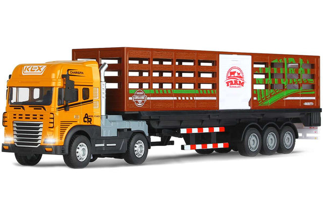 KLX die-cast lastbil med dyretrailer